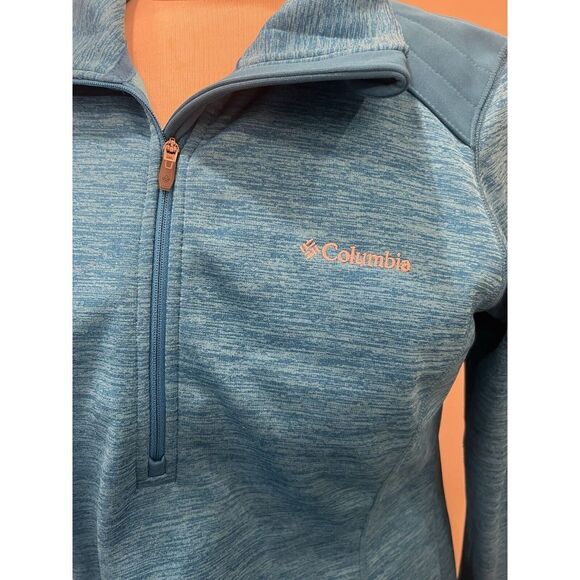 Columbia Blue Omni-Wick 1/2 Zip Pull Over Jacket Running Top Women's size Medium - Picture 2 of 8